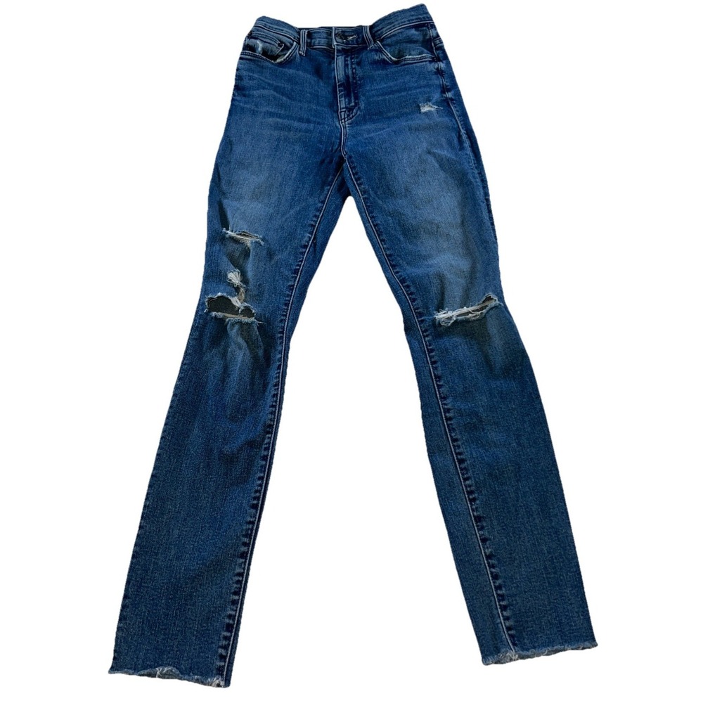 Mother EUC Swooner Ankle Fray Jeans Sz 25 Distressed 28.5" Inseam